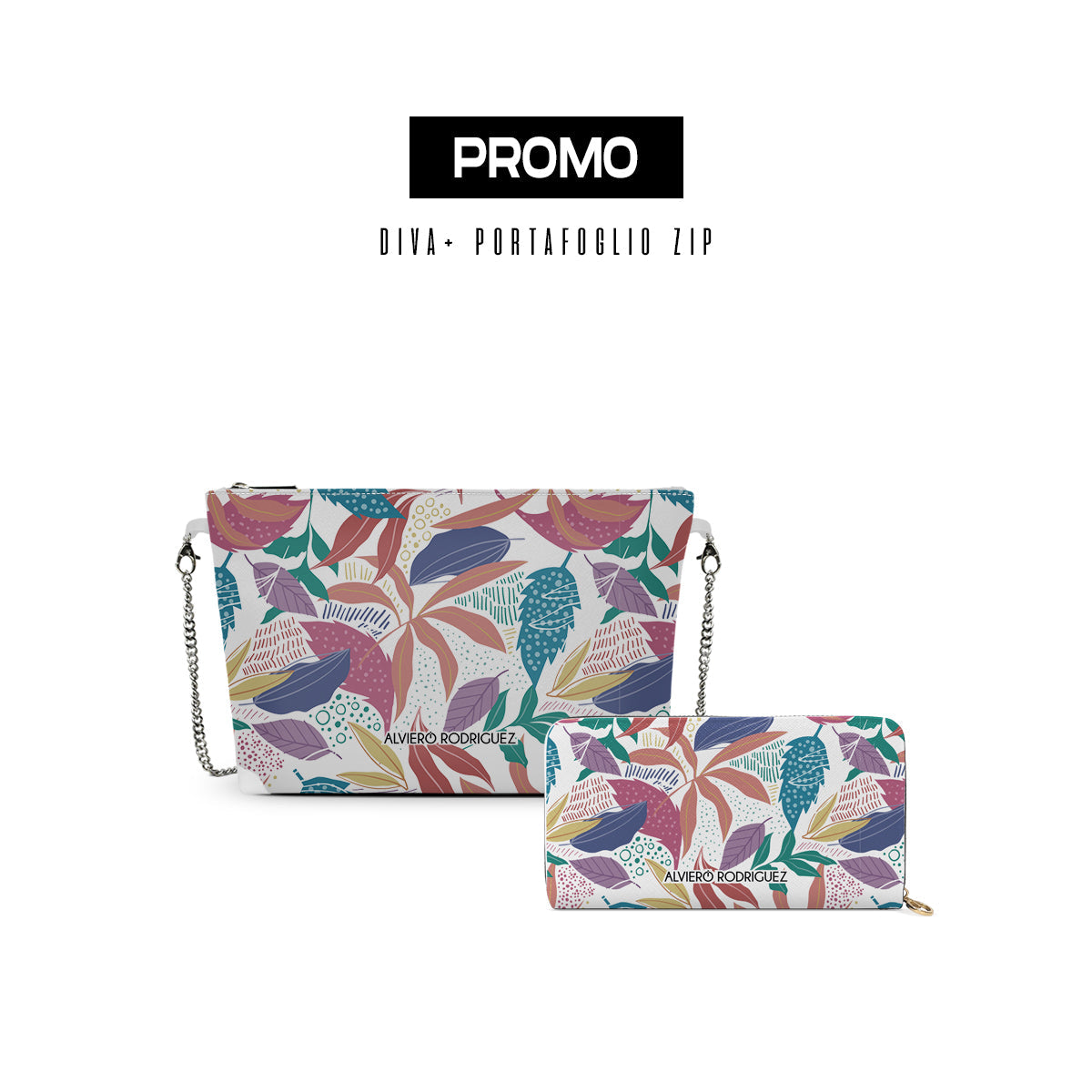 Promo diva + Portafoglio Zip Bianco Artistic Season