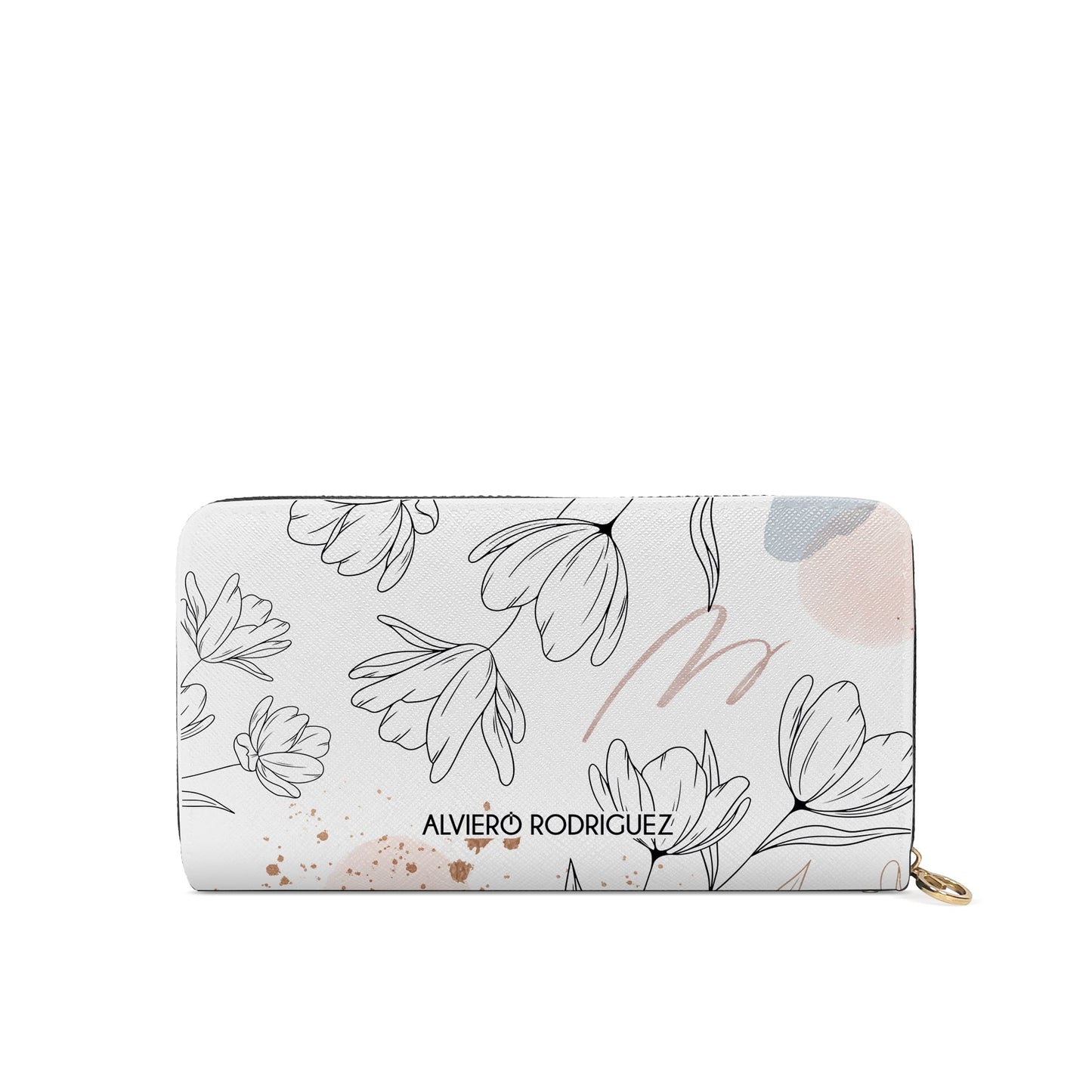 Portafogli Zip Bianco Art of Flowers