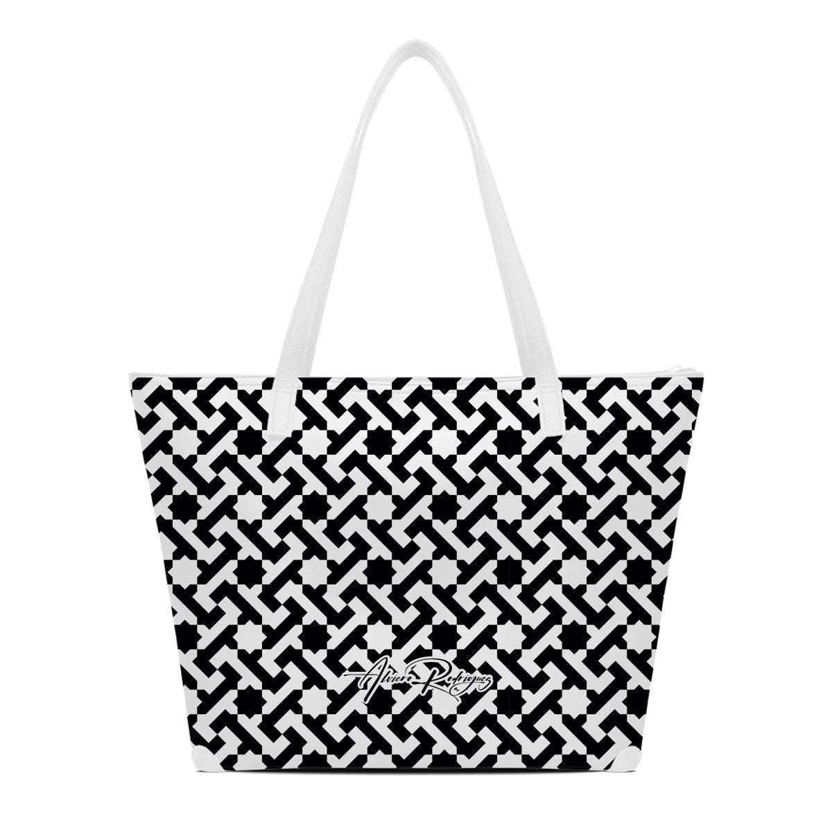 SHOPPER MAXI BIANCA ESSENTIAL LINE BLACK