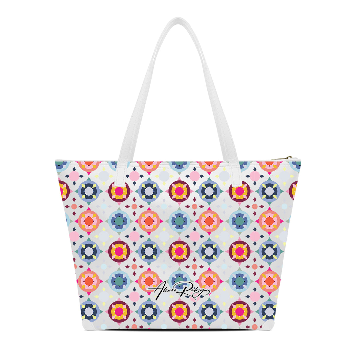 SHOPPER MAXI BIANCA COLOR MAIOLICHE