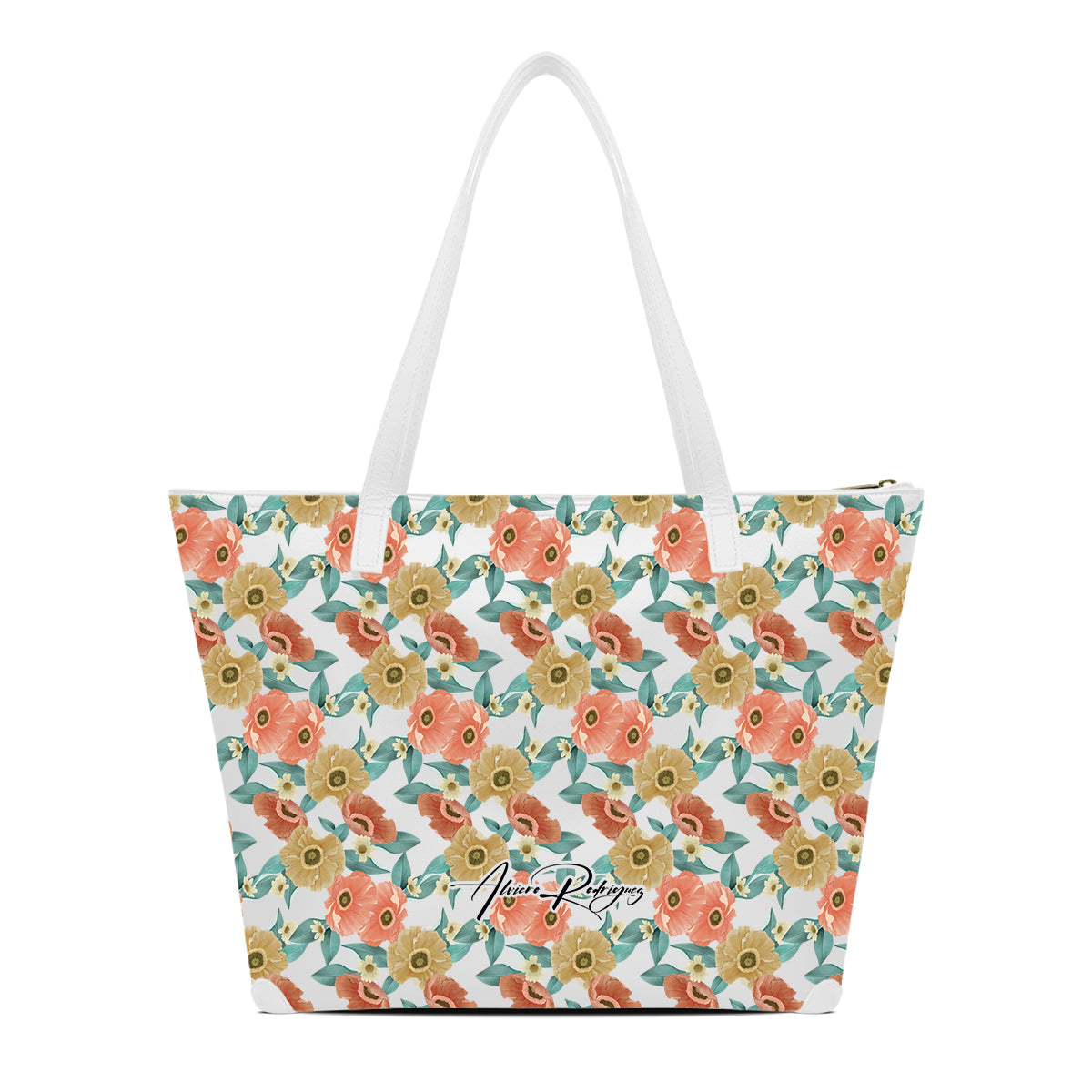 SHOPPER MAXI BIANCA DRAWN FLORAL