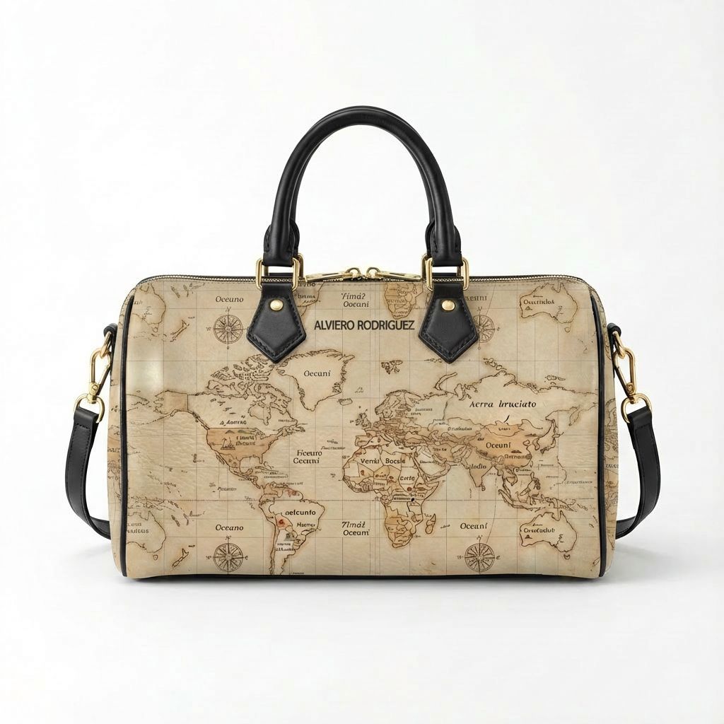 BAULETTO MAXI WORLD MAP BROWN