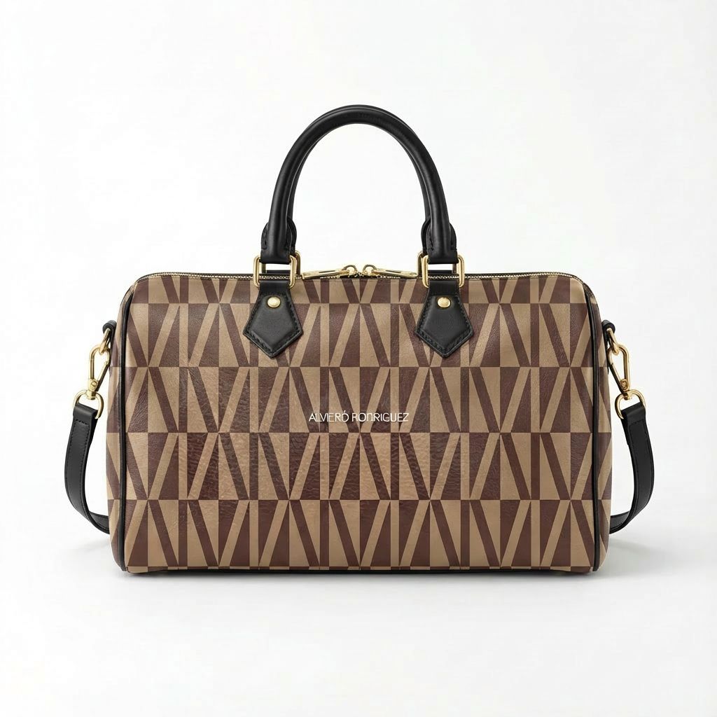 BAULETTO MAXI AR NEW PATTERN MARRONE CHIARO E CAPPUCCINO