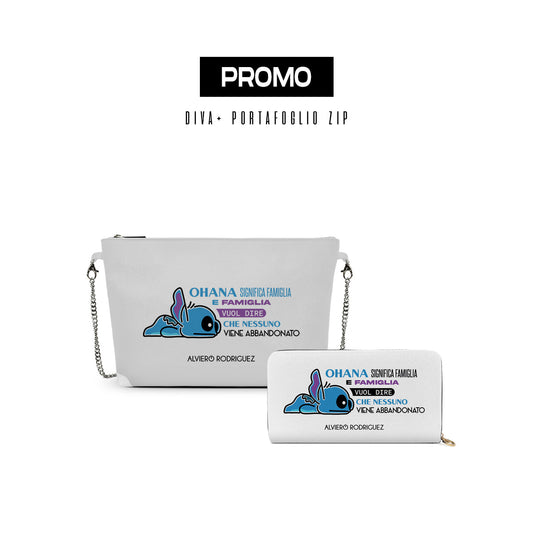 Promo diva + Portafoglio Zip bianca Ohana