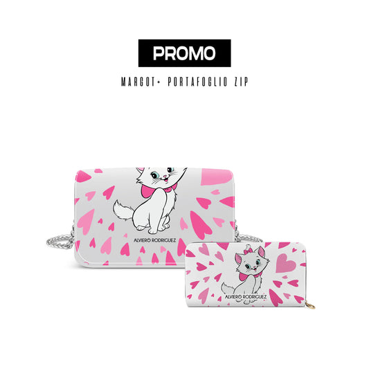Promo Margot + Portafoglio Zip Bianco Minou