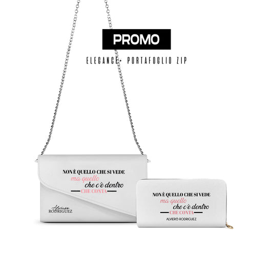 Promo Elegance + Portafoglio Zip Bianco Non è quello che