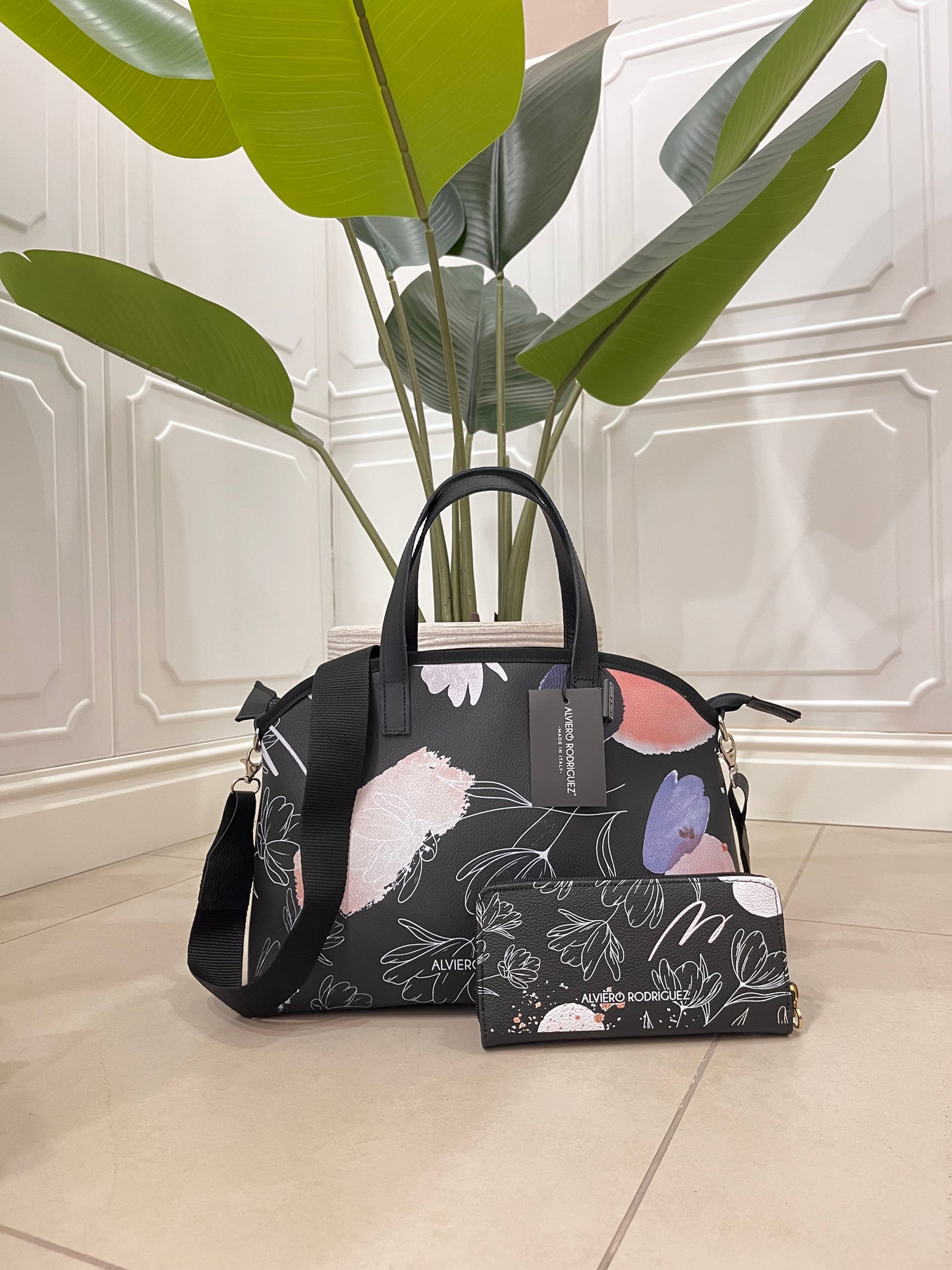 Promo Lady con portafoglio zip art of flawers