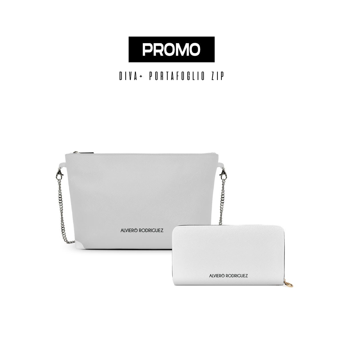 Promo diva + Portafoglio Zip bianca Basic