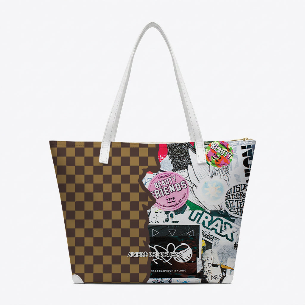 SHOPPER MAXI HALF BROWN