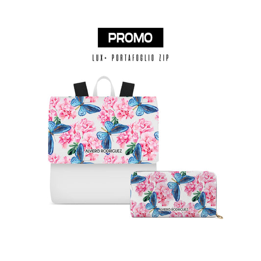 Promo Zainetto Lux + Portafoglio Zip Bianco Azalea