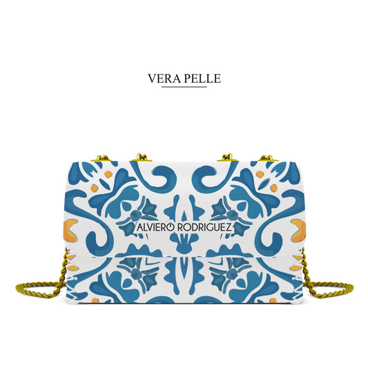 Borsa Madame Bianca Blu Maioliche