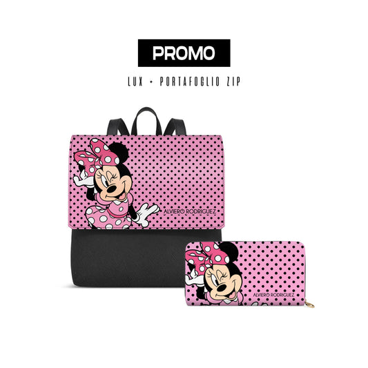 Promo Zainetto Lux + Portafoglio Zip Minnie