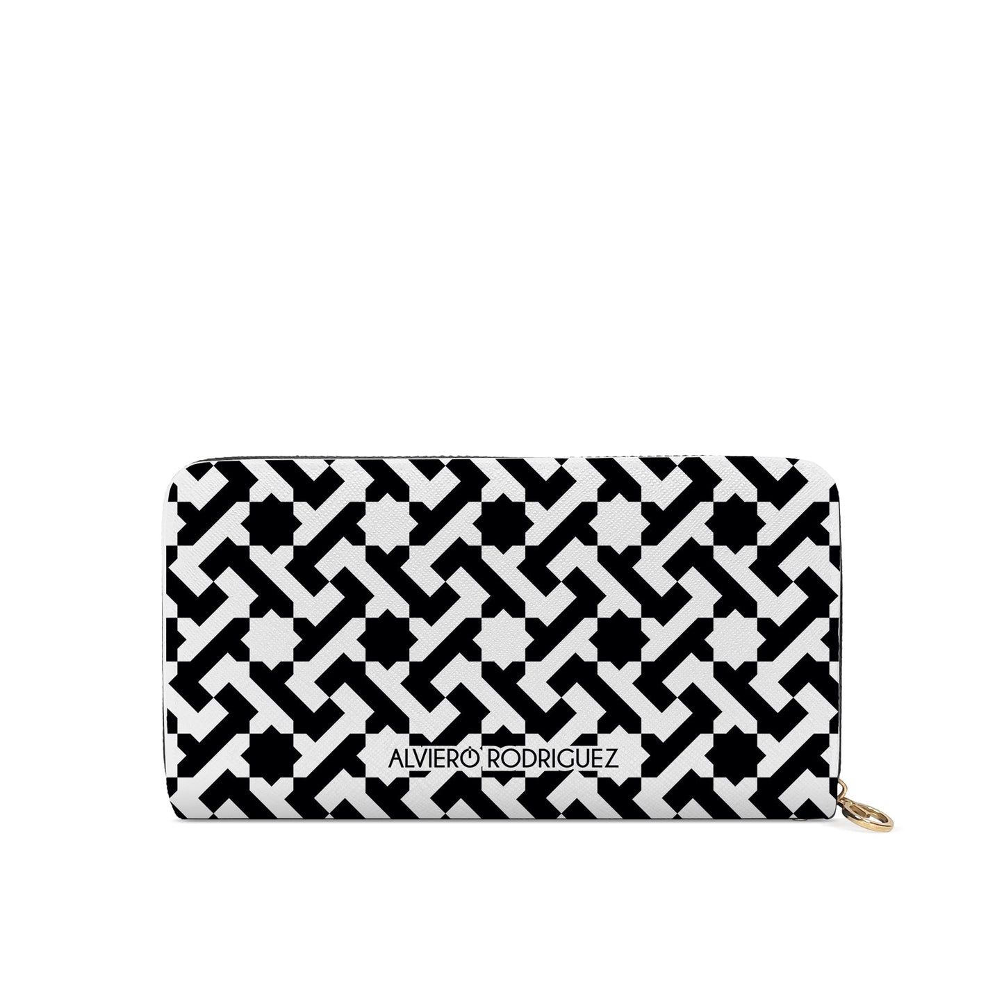 Portafogli Zip Bianco Essential Line Black