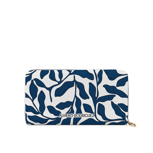 Portafogli Zip Bianco Intense Blue
