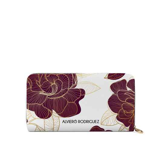 Portafogli Zip Bianco Royal Roses