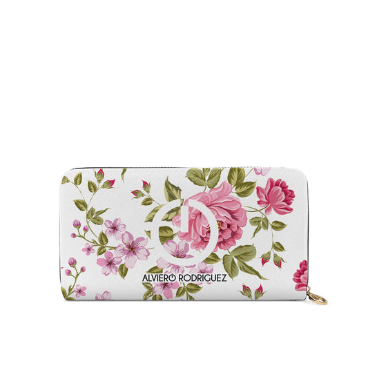 Portafogli Zip Bianco Signed Flowers