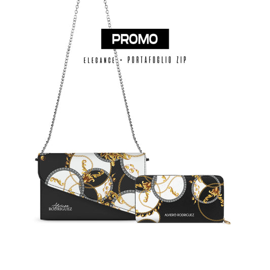 Promo Elegance + Portafoglio Zip Royal White