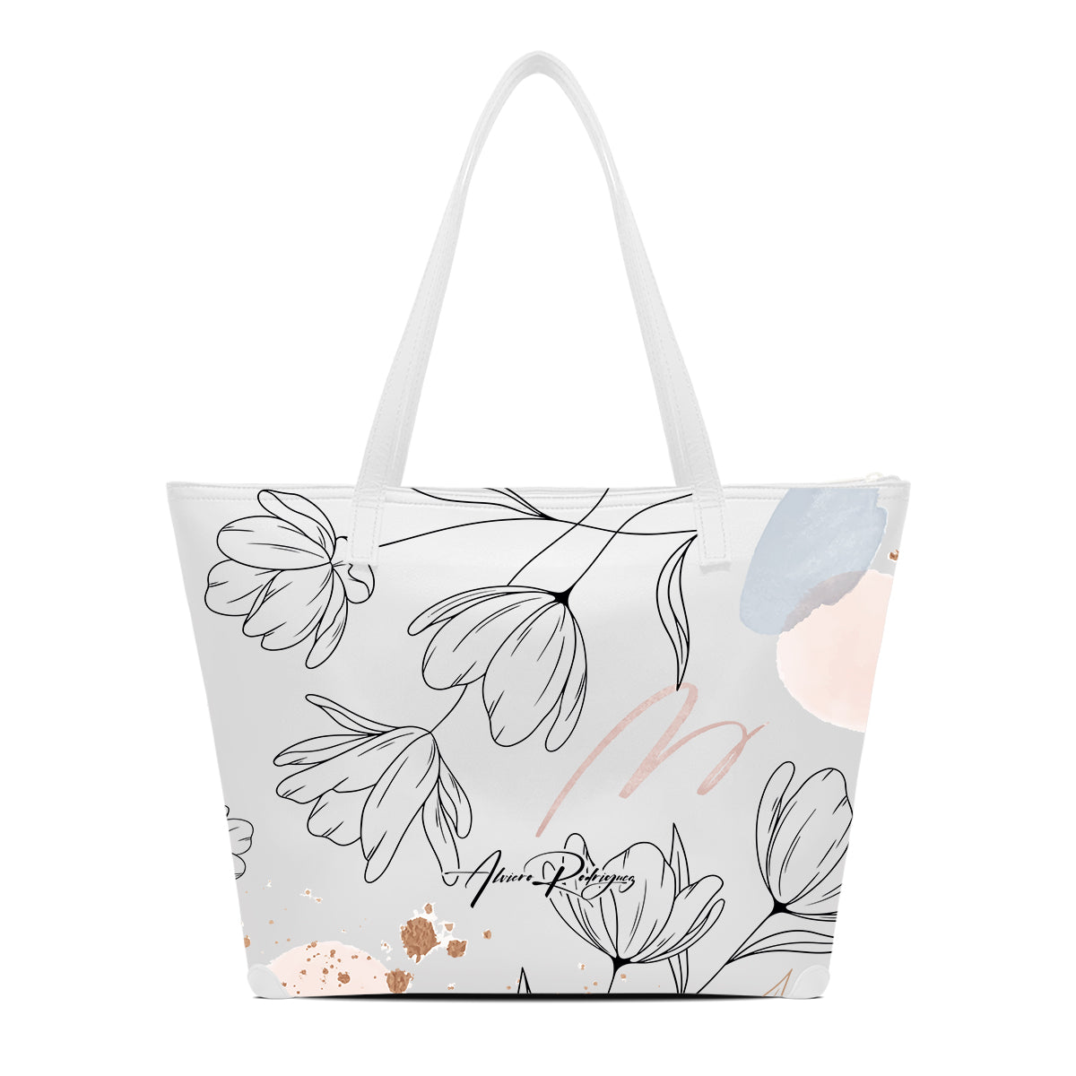 SHOPPER MAXI BIANCA ART OF FLOWERS