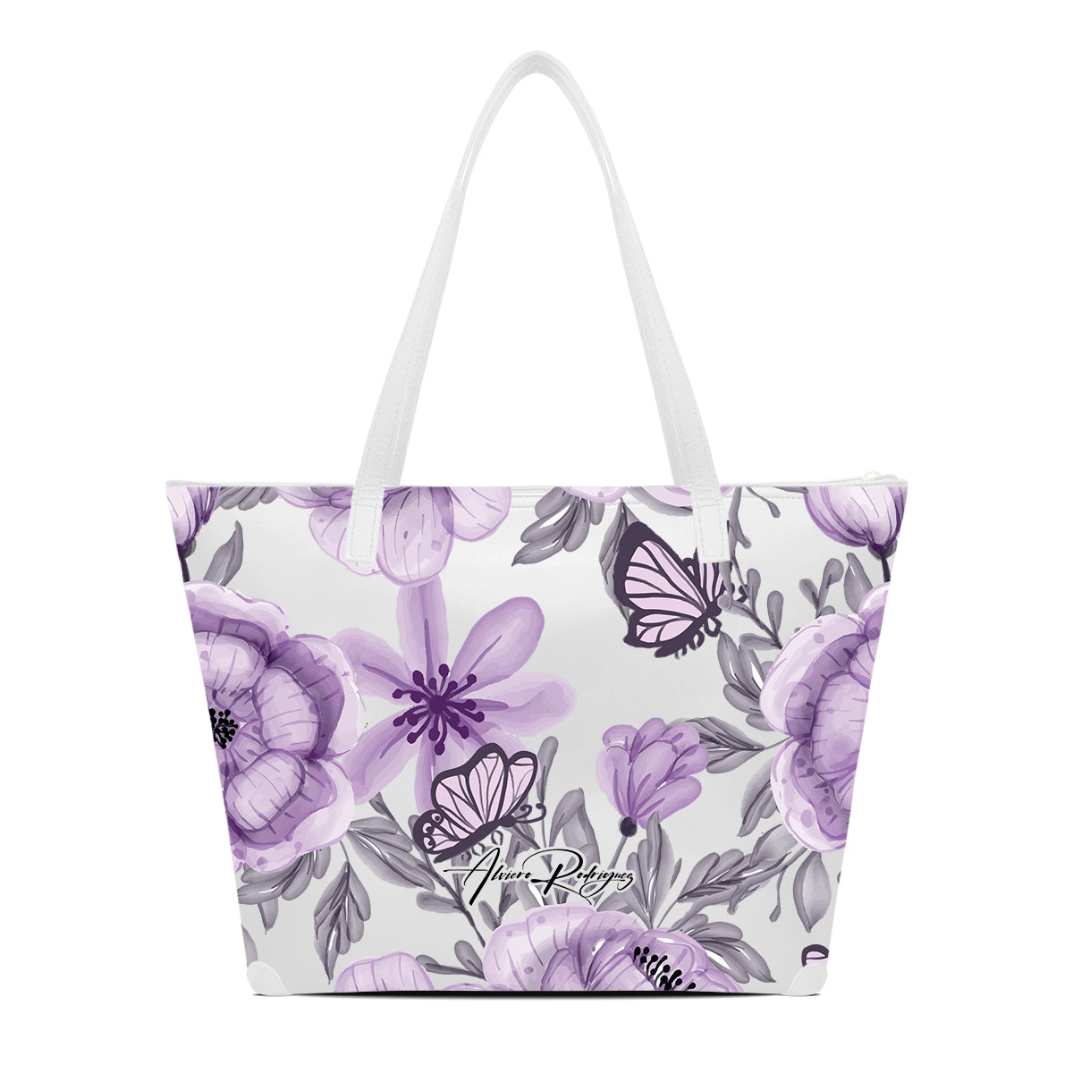 SHOPPER MAXI BIANCA BUTTERFLY VIOLET