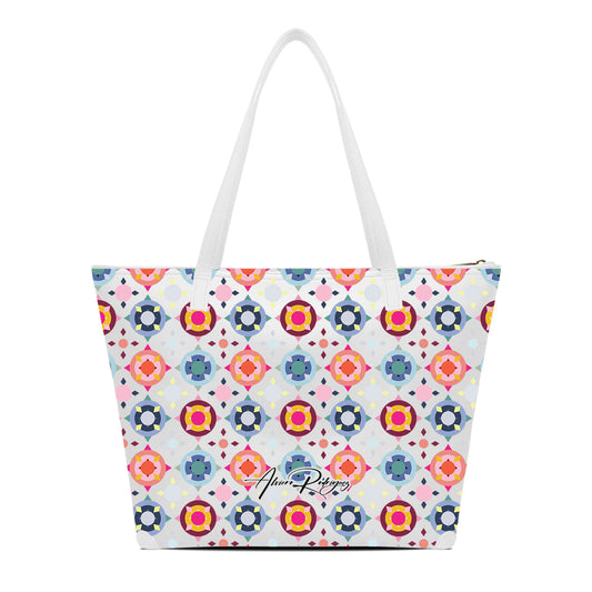 SHOPPER MAXI BIANCA COLOR MAIOLICHE