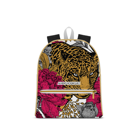 Zaino Michelle Bianco Floral Leopard