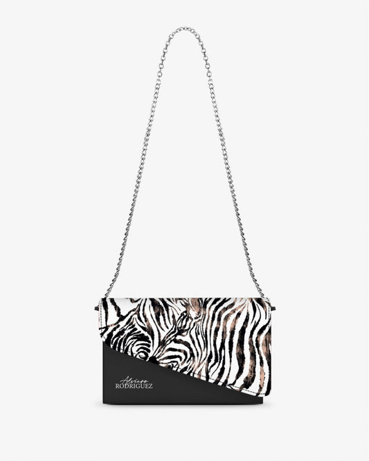 BORSETTA ELEGANCE NERA ZEBRASKIN