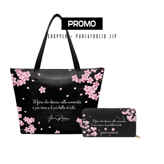 Promo Maxi Shopper + Portafoglio Zip Il Fiore