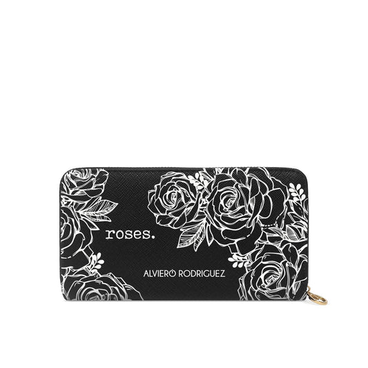 PORTAFOGLI ZIP ROSES WHITE
